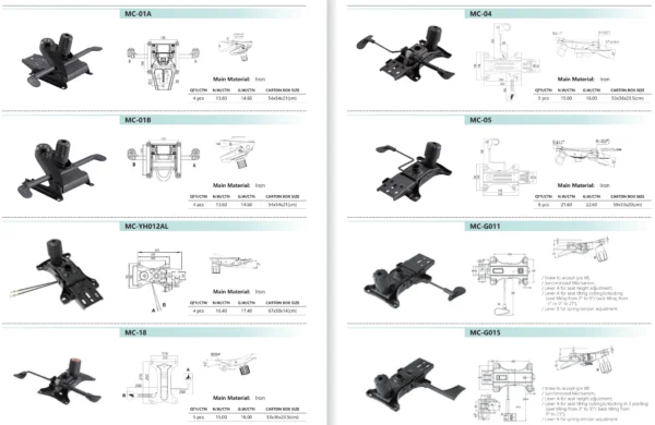 H0ef67d1cfde34642b27369c78f22bdd24-2.webp Multifunction Office Chair Tilt & Swivel Mechanism