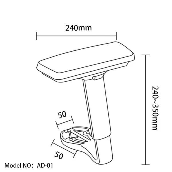 3D Adjustable Office Chair Armrest