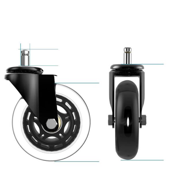 3Inch PU Swivel Office Chair Replacement Caster Wheel