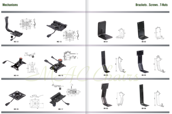 Multifunction Office Chair Tilt & Swivel Mechanism