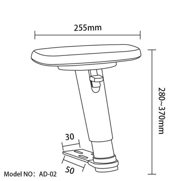 Metal Office Chair Replacement Armrest