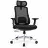 RivlinHome Ergonomic Mesh Chair Front Angle Black ergonomic mesh office chair front angle