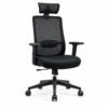 RivlinHome Ergonomic Mesh Chair Front Right Black ergonomic mesh office chair front-right angle