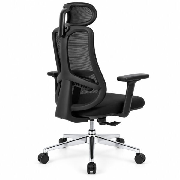 RivlinHome Ergonomic Mesh Chair Alternate Front Angle Black ergonomic mesh office chair alternate front angle
