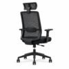 RivlinHome Ergonomic Mesh Chair Rear Black ergonomic mesh office chair rear three-quarter angle