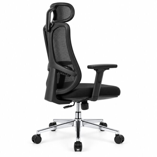 RivlinHome Ergonomic Mesh Chair Side Profile Black ergonomic mesh office chair side profile
