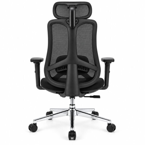 RivlinHome Ergonomic Mesh Chair Rear View Black ergonomic mesh office chair rear view
