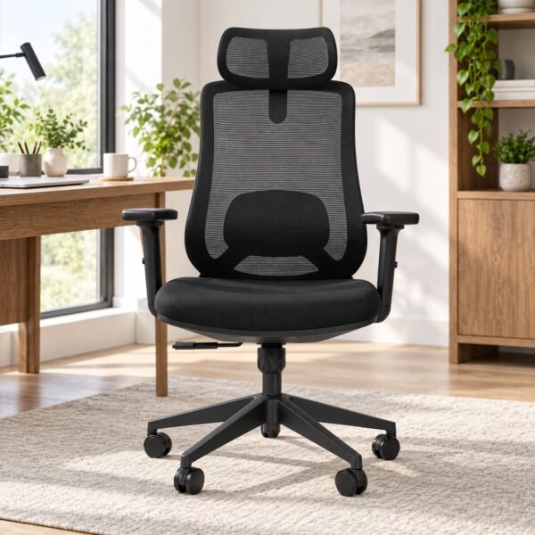 RivlinHome Ergonomic Chair Lifestyle Ergonomic office chair in a bright home office